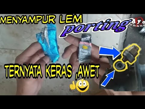 Cara membuat dan pengaplikasian lem dempul epoxy non sag, terdiri dari resin dan hardener Resin hard. 