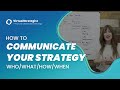 How to communicate your strategy