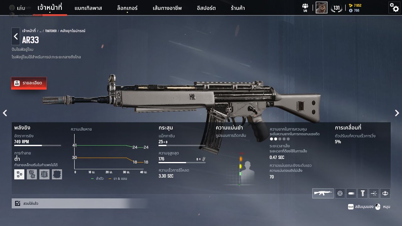 [ rainbow six ] ผลจากการฝึกใช้ HK33 มา2เดือน