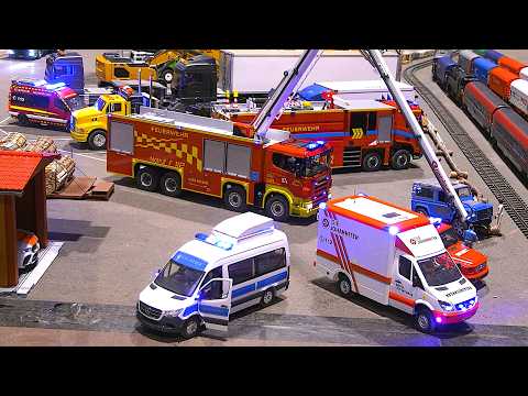 Insane Construction Site Vehicles Trucks RC Fire Trucks Police Excavators / Modell Leben Erfurt 2026