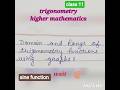 Sine function: domain, range, graph