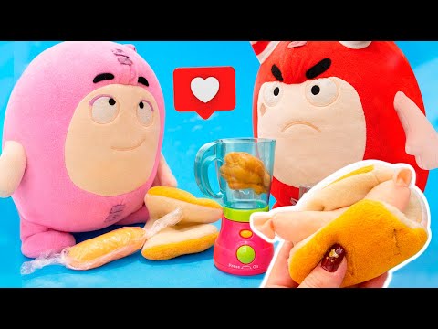 Odboods kahvaltıda tavuk sosis istiyor! Oyuncak mutfak videoları