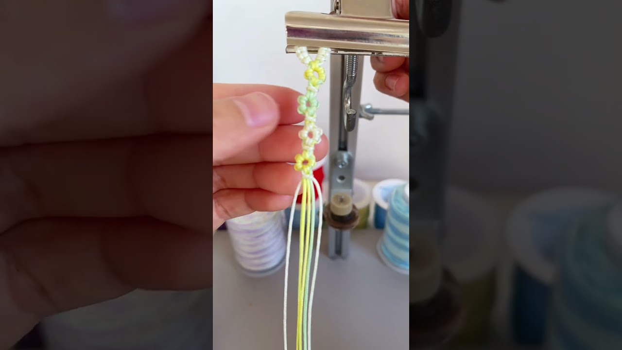 Tutorial gelang tali giok warna hijau kuning putih