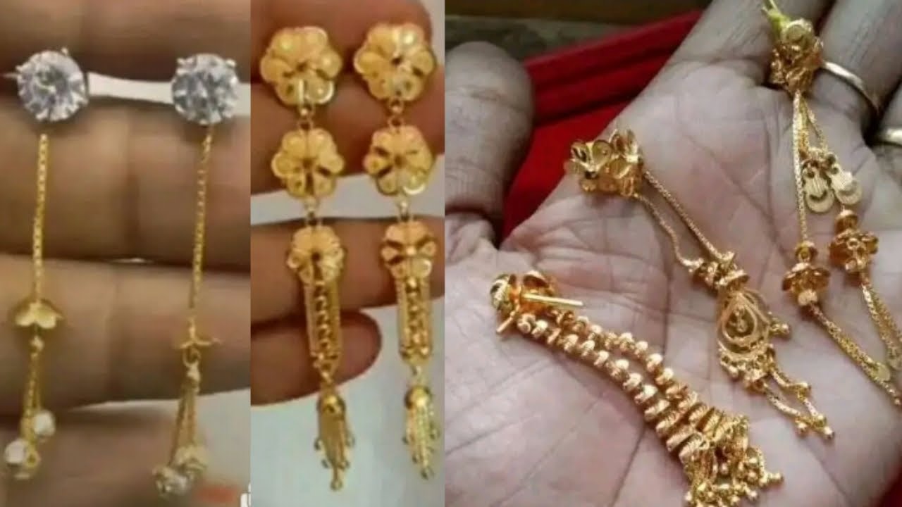 Stud Gold Earrings below Rs.20,000 Designs with Price and Weight || Gold  Studs Designs| BLUESTONE - YouTube