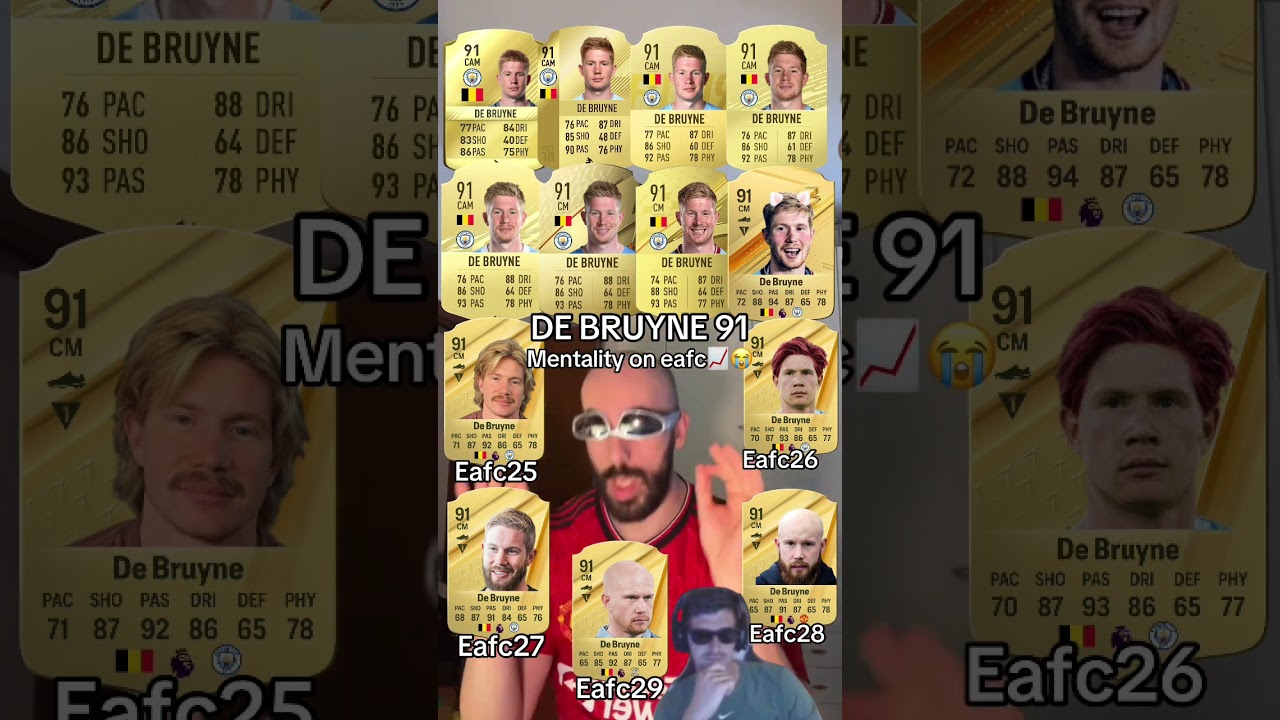 De bruyne 91 overall mentality in eafc24