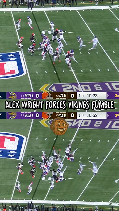 Alex Wright forces Minnesota Vikings fumble. Cleveland Browns. Sunday morning football. #nfl