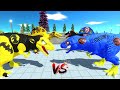 ⚡Batman T-REX VS Cyclops T-REX Death Run - (🦖Animal Revolt Battle Simulator🦕)