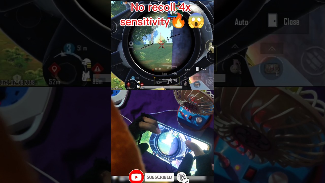 No recoil 4x spray and sensitivity 😱🔥 