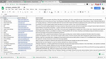 How to: get URLs, headquarters, revenue from a list of company names in Excel/Sheets (2018)