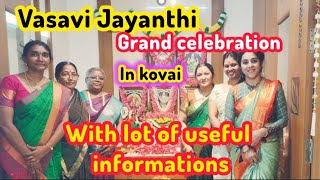 #vasavi jayanthi grand celebration in kovai with lot of useful informations