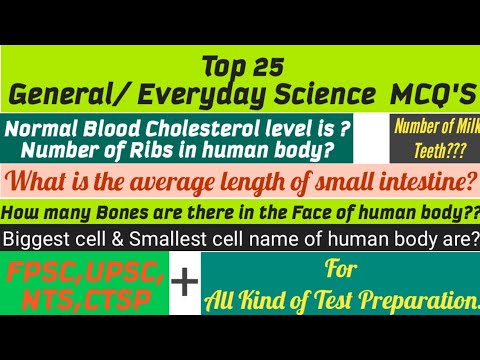 Most Important 25 MCQ'S Questions of Everyday/ General Science .( For Competitive Exams)