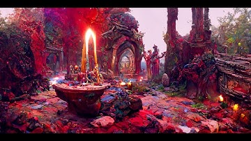 Ancient shrine by disco diffusion