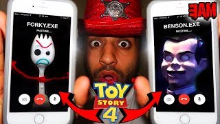 CALLING EVIL FORKY & EVIL BENSON ON FACETIME AT THE SAME TIME!! AT 3 AM!! (THE EVIL SIDE OF TOYS!!)