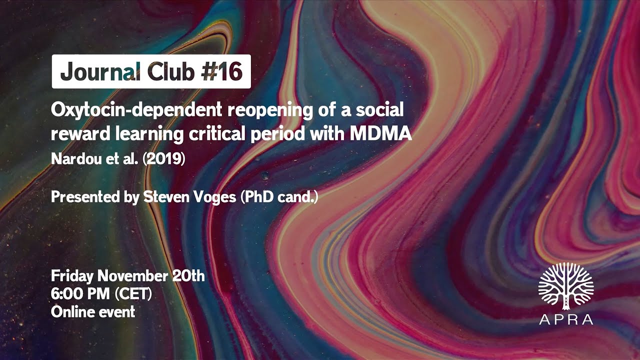 Journal Club 16: Oxytocin-dependent reopening of a social reward learning critical period with MDMA