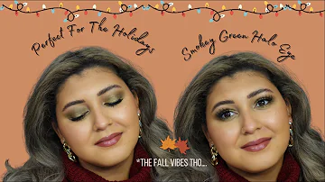 How To Create The Perfect Smokey Green Halo Eyeshadow Look Using The KKW Camo Eyeshadow Palette