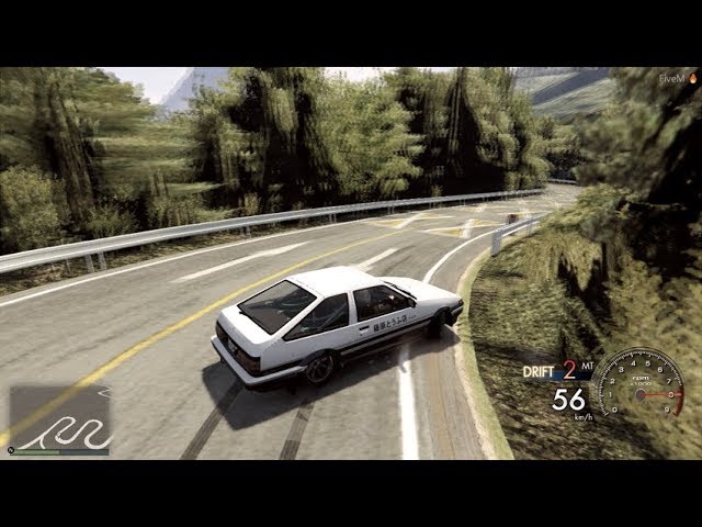GTA5】秋名山の溝落とし【AE86 Drift】 - YouTube