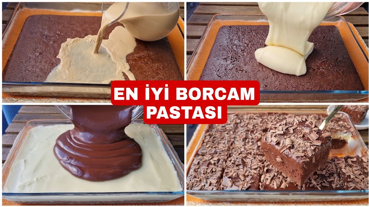 HİÇ ÇİKOLATASIZ EV YAPIMI SOSUYLA, KREMASIYLA, KAHVELİ ISLAK KEKİYLE MUHTEŞEM BİR BORCAM PASTASI 😍