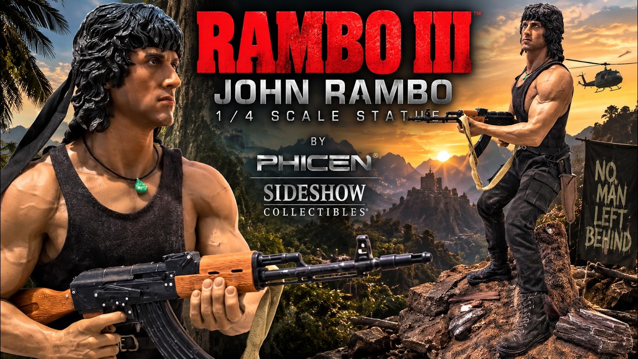 RAMBO III 1/4 Scale Statue 🔥 | Sylvester Stallone as John Rambo