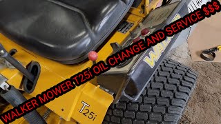 WALKER MOWER T25i OIL CHANGE