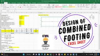 Design of Combined Footing for 3 Columns | Excel Sheet IS 456:2000 | ETABS Multistorey Building
