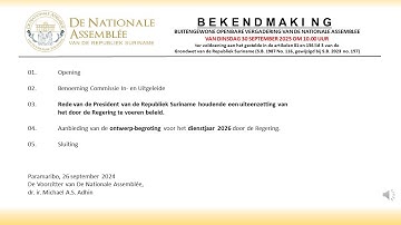 30 SEPTEMBER 2025 - BUITENGEWONE OPENBARE VERGADERING VAN DE NATIONALE ASSEMBLEE