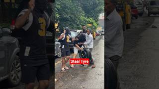 Steal Tyre Prank😂#funny #viral #comedy