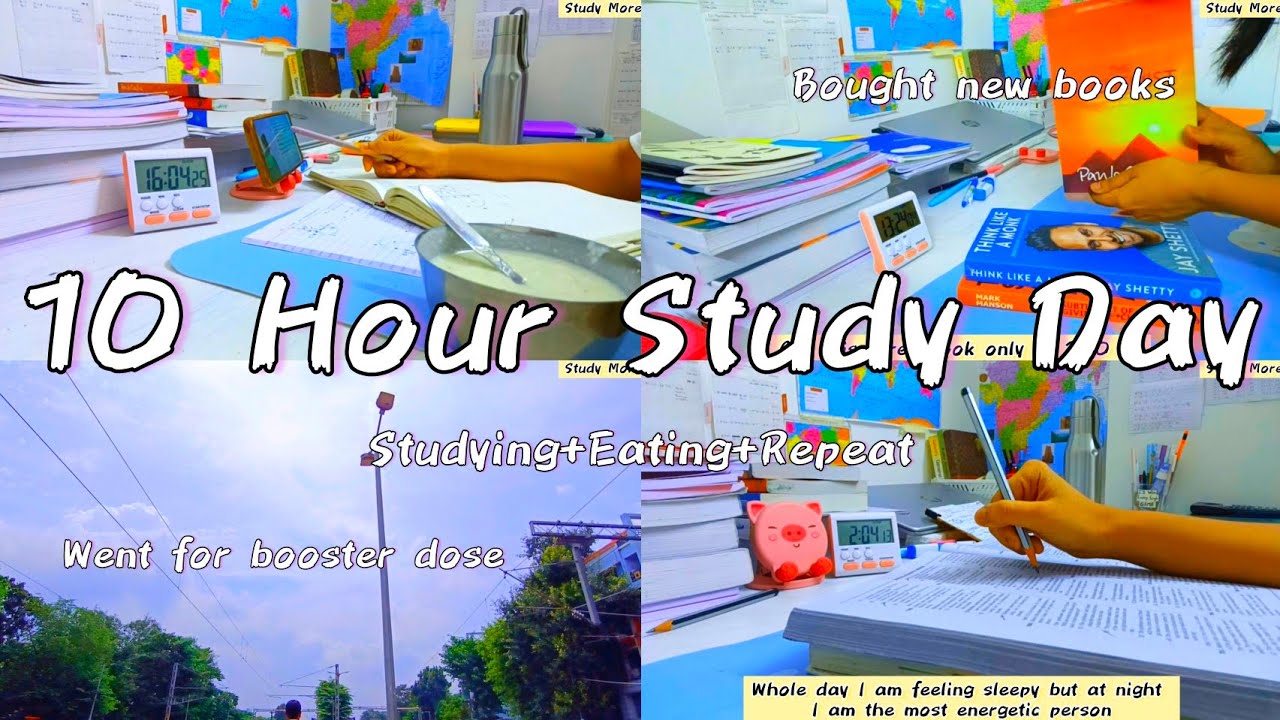 10 HOUR STUDY VLOG 💻 | Daily Vlog🌷+lots of Studying📚+eating🍱| Study ...