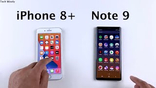 iPhone 8+ vs Note 9 - Speed Test 2021