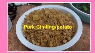 PORK GINILING RECIPE/HOW TO COOK MINCED PORK with POTATO@NikChannel29