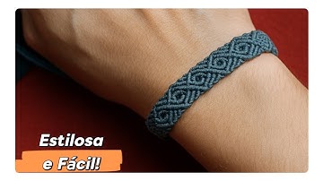 Pulseira Macrame Estilosa e Fácil - Tutorial Passo a Passo Completo.