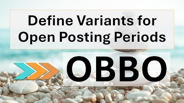 OBBO Define Variants for Open Posting Periods #sap#fico#s4hana Kumar Arun