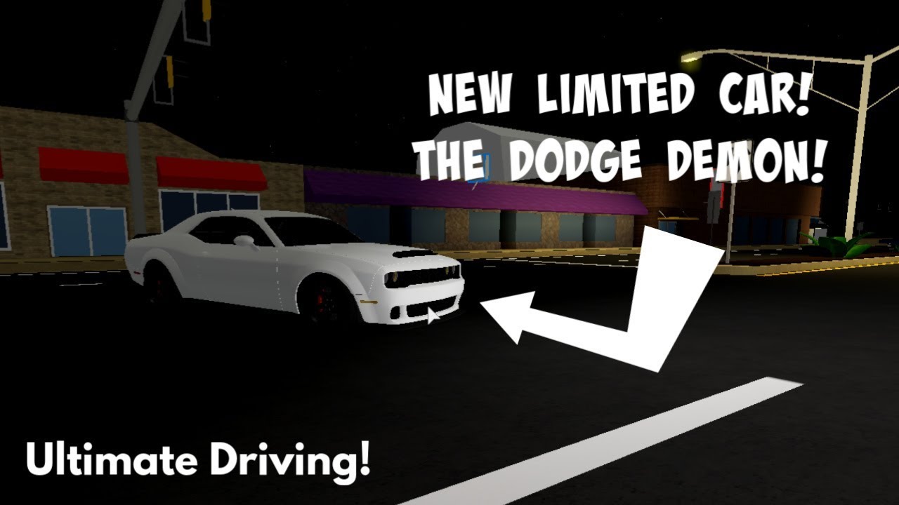 Roblox Time Ultimate Driving New Limited Free Car The Dodge Demon Youtube - get this car for free for a limited time roblox ultimate driving youtube