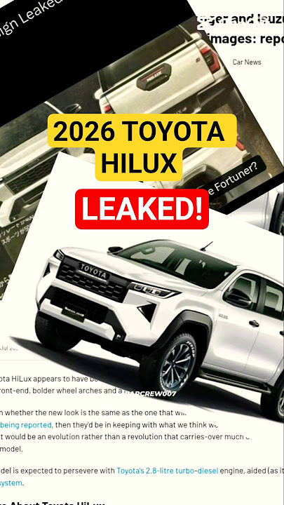 2026 Toyota Hilux LEAKED: Evolution Or Revolution?🤔😎 #shorts #toyota #toyotahilux2026 #hilux2026