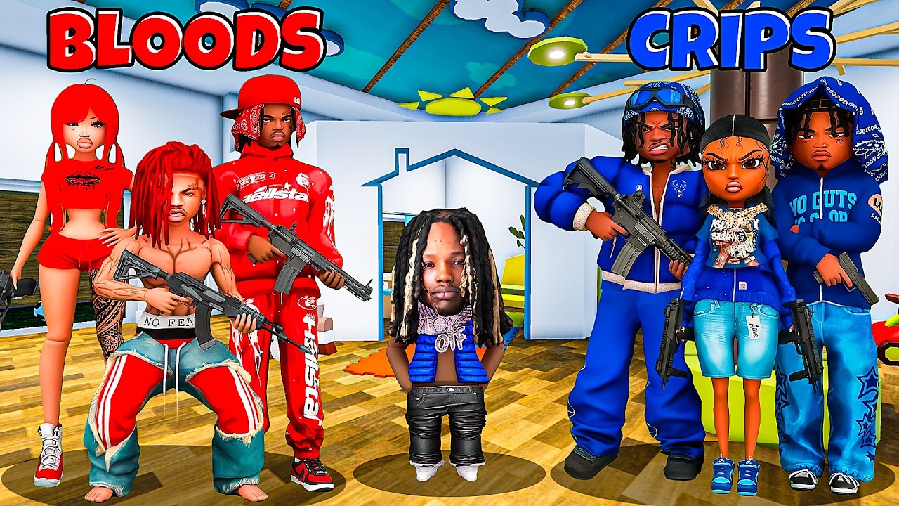 I GOT ADOPTED BY BLOOD VS CRIP FAMILY In LifeTogether 🏠 RP | Roblox