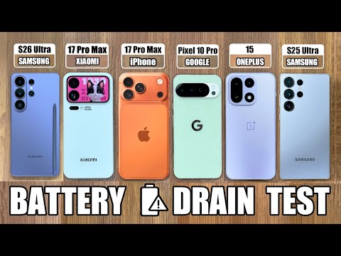 Galaxy S26 Ultra vs iPhone 17 Pro Max / Xiaomi 17 Pro Max / OnePlus 15 - BATTERY DRAIN TEST!