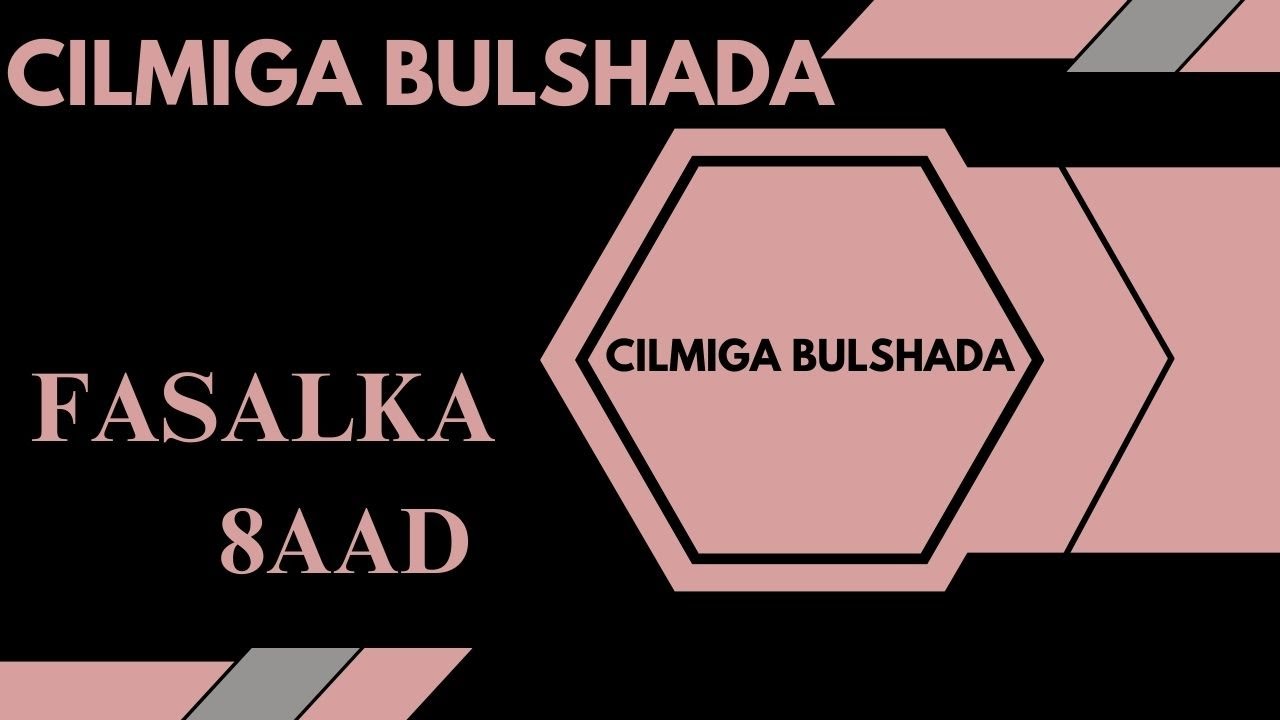 Cutubka 1aad, Casharkiisa 1aad