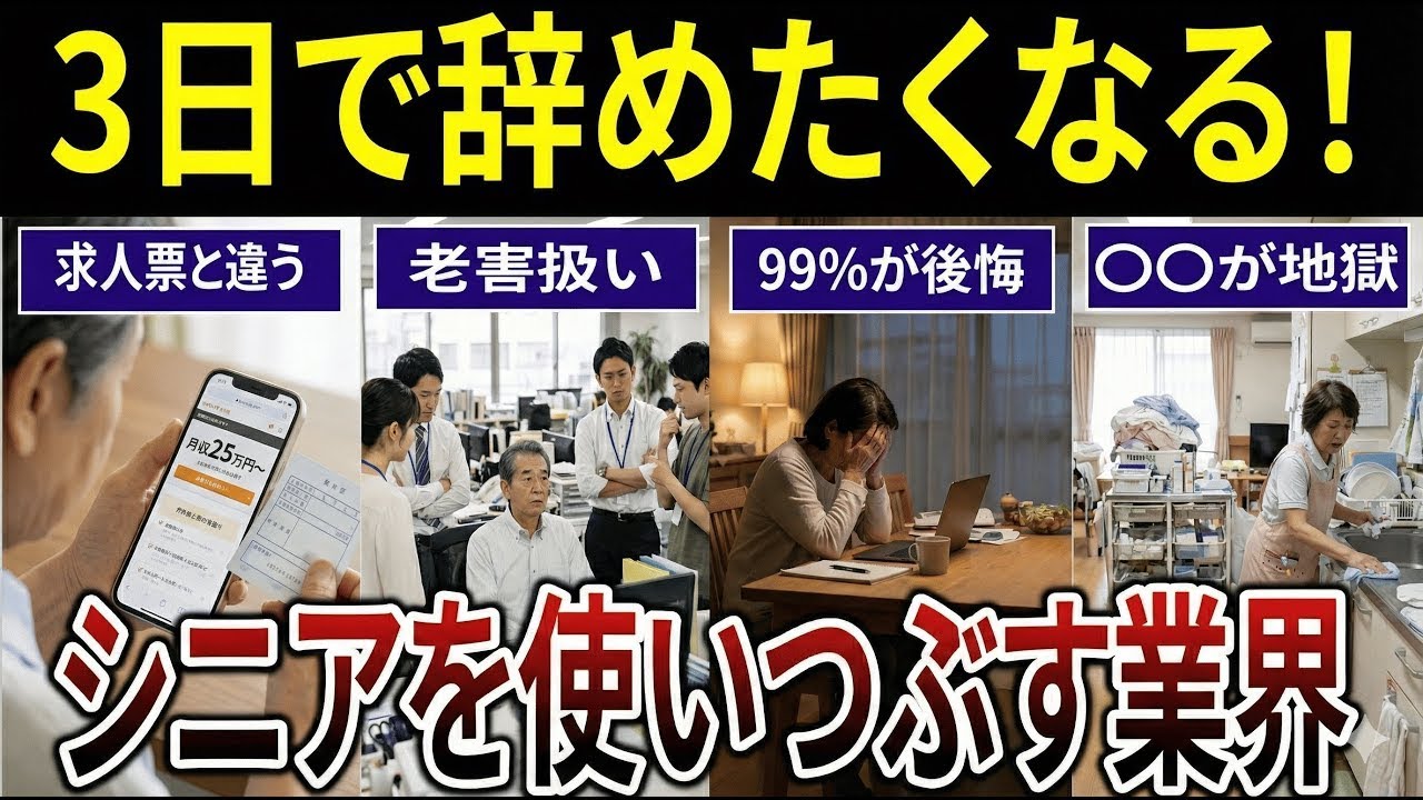 【定年後の注意事項】再就職で絶対に選んではいけない仕事！口コミ20選紹介します