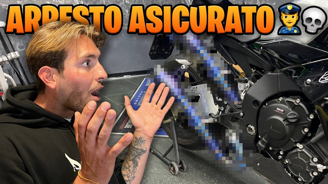 ARRESTO ASSICURATO🚨 CAMBIO LO SCARICO ALLA MIA YAMAHA R1M CON UN COMPLETO IN TITANIO😍 ORA È MOTO GP🤯