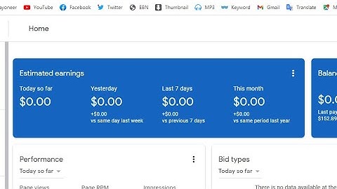 Google Adsense showing $0 Balance YouTube - How to fix
