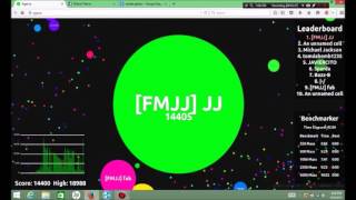 Agar.io Gameplay 18,988 Mass! Teaming With The Fmjj