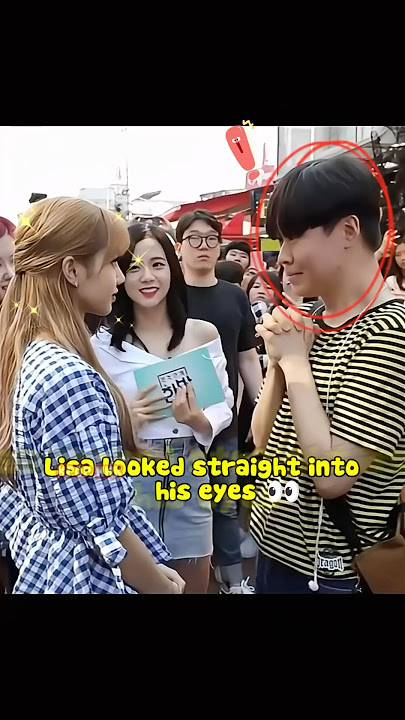 Fanboy Reaction To Lisa's Eye Contact 👀😊 #blackpink #lisa #blink #kpop #shorts