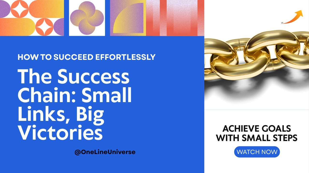 The Success Chain: Small Links, Big Victories - YouTube