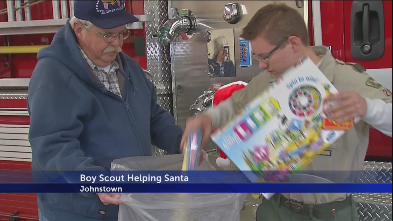 Johnstown Boy Scout helps Santa bring cheer YouTube