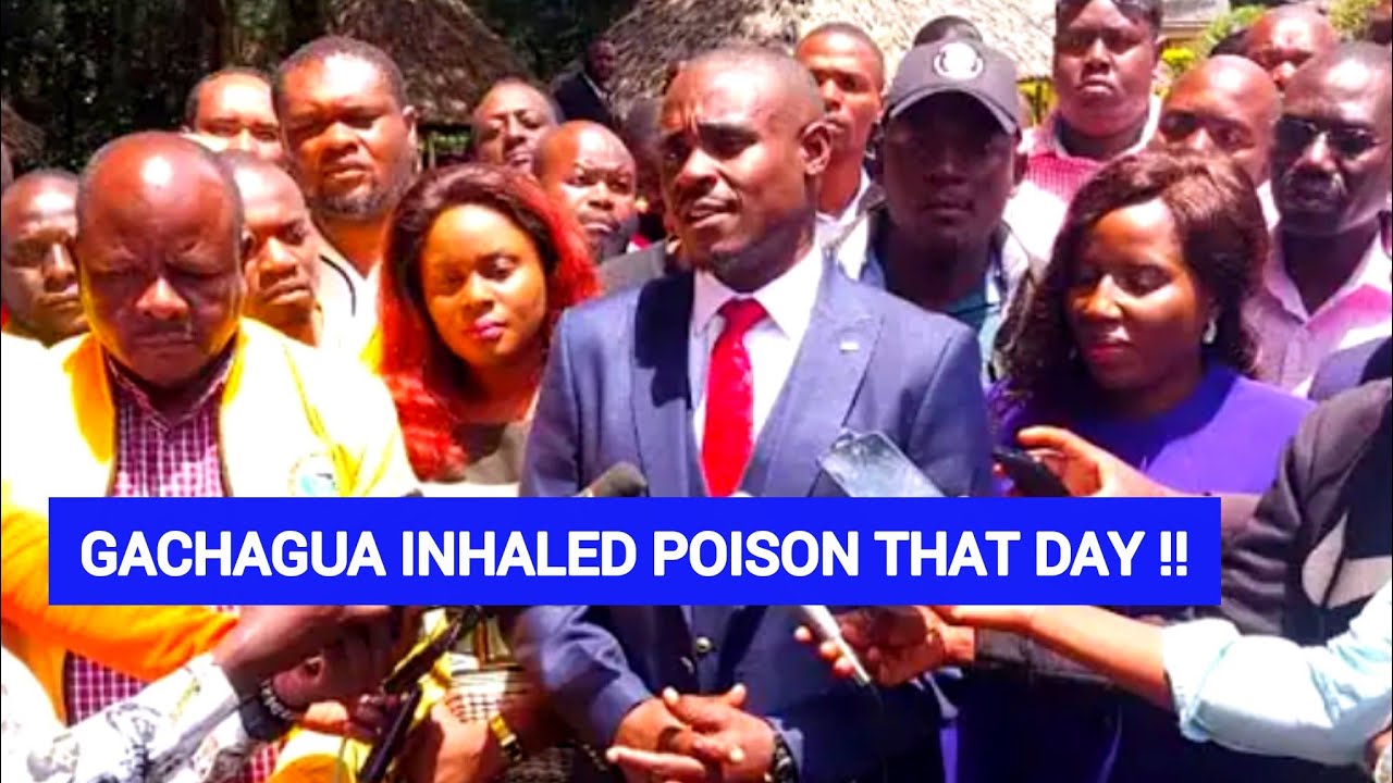 В тот день Гачагуа вдохнул яд в церкви Отайи; Трансляция срывается, комментатор — Джеймс Гакуя.