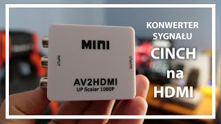 Konwerter sygnału wideo CINCH RCA na HDMI. Mini AV2HDMI UP Scaler 1080p