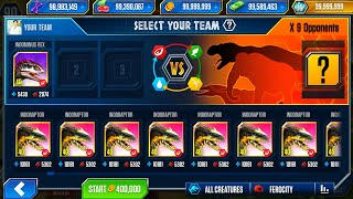 SUPERSAURUS INDOMINUS REX DEFEAT 15 OPPONENTS | JURASSIC WORLD THE GAME