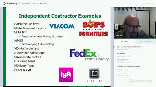 Classifying Independent Contractors vs. Employees - The "ABC" Test