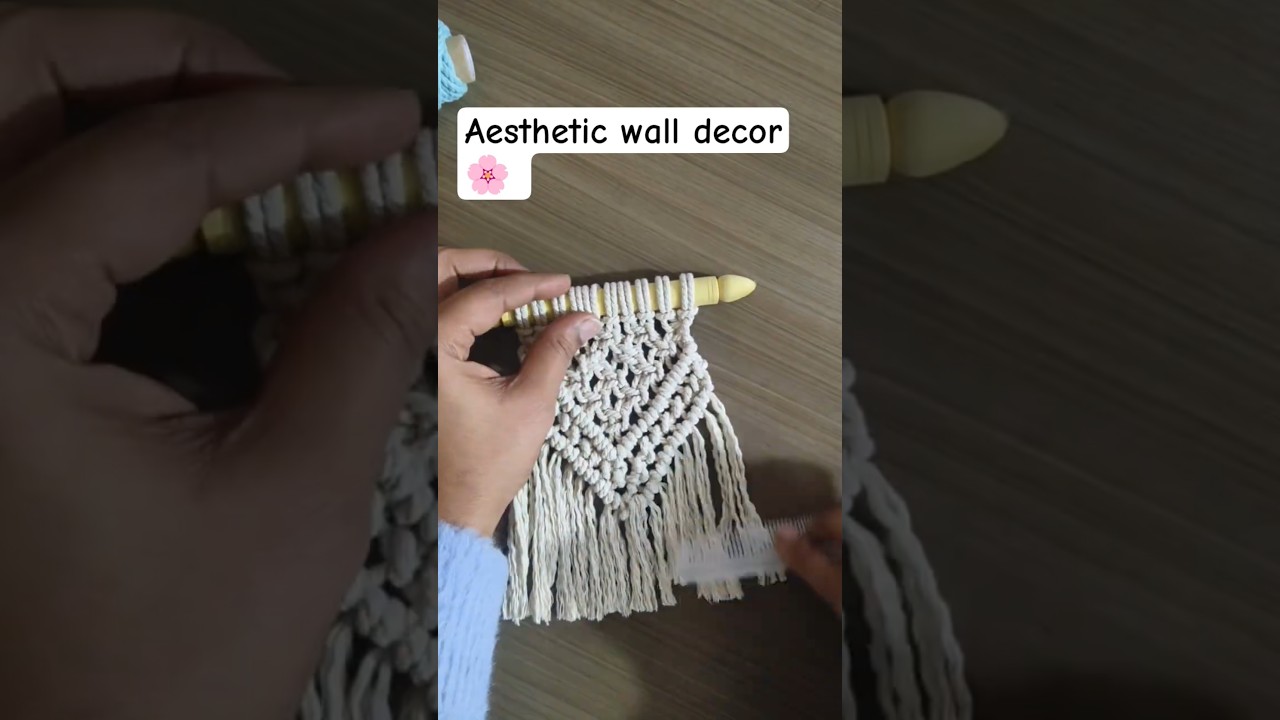 Mini macrame Wall hanging||Easy diy homedecor|| 