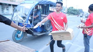 Yam Cake Distribution Pedestrian | Akij City | Street Food Survey