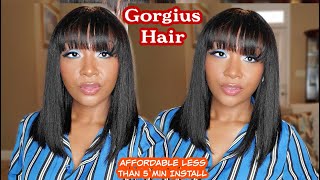 Affordable Bang Wig | Retro Barbie | Yaki Straight True Scalp Bang Wig | Gorgius Hair